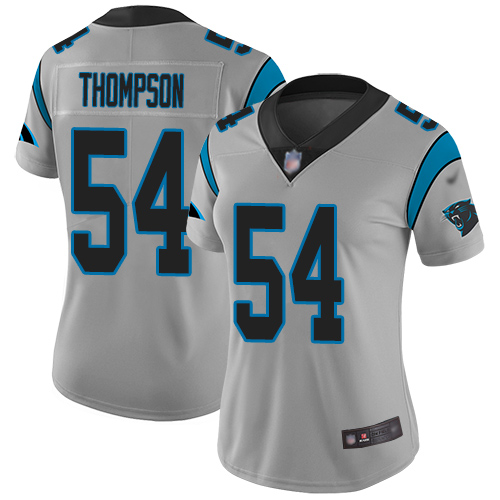 Carolina Panthers Limited Silver Women Shaq Thompson Jersey NFL Football 54 Inverted Legend